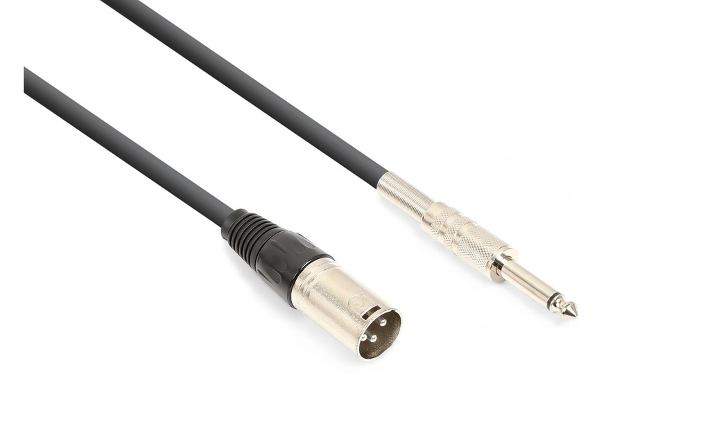 Vonyx Câble XLR XLRm-Jack 6.3 1.5 m, Noir