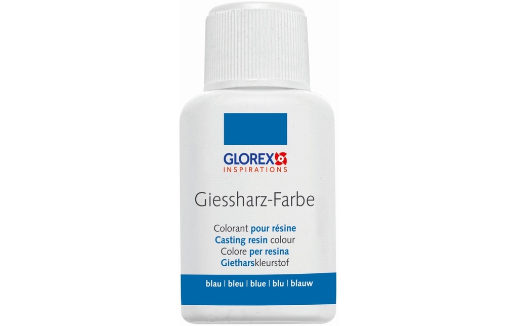 Glorex Pigments Résine de coulée Couleur 20 ml, Bleu