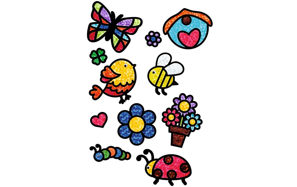 URSUS Kits de bricolage Suncatcher Des images festives au printemps