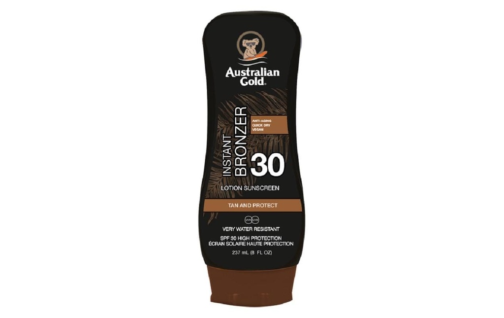 Australian Gold Crème solaire Lotion avec bronzer SPF 30 237 ml
