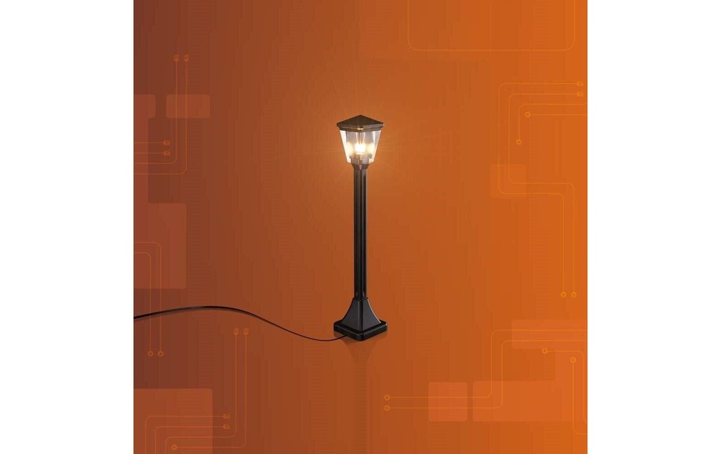 Light My Bricks 2.0 Lampadaire Astro LED Noir avec LED blanc chaud