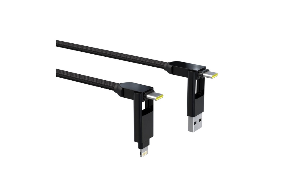 RollingSquare inCharge XL, 6in1, USB-A/-C, Micro-USB, Lightning 3 m