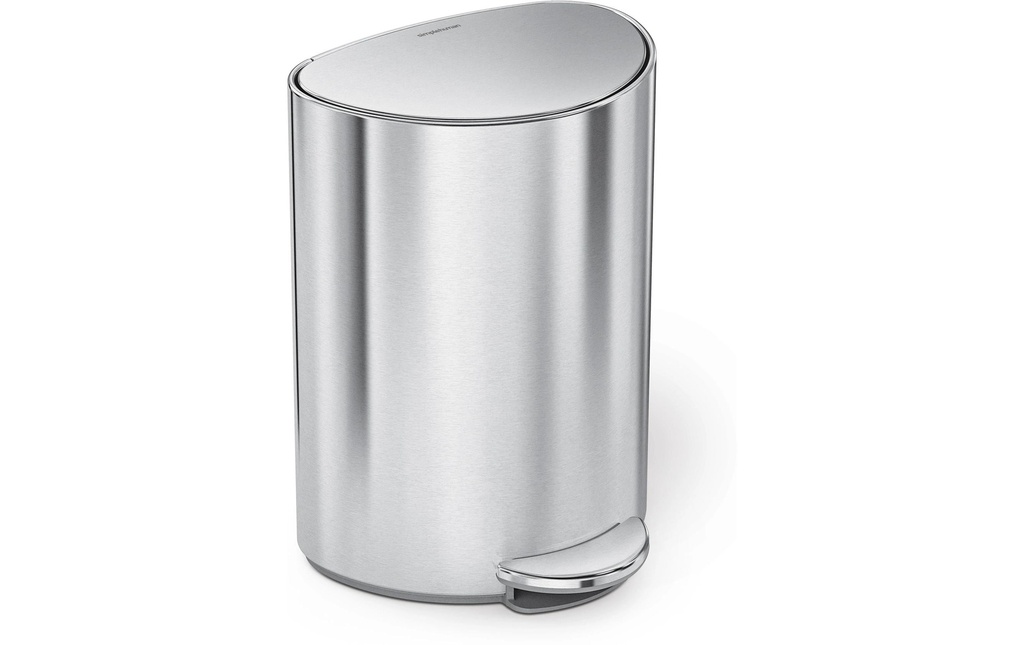 Simplehuman Poubelle 6 l, Argenté brossé