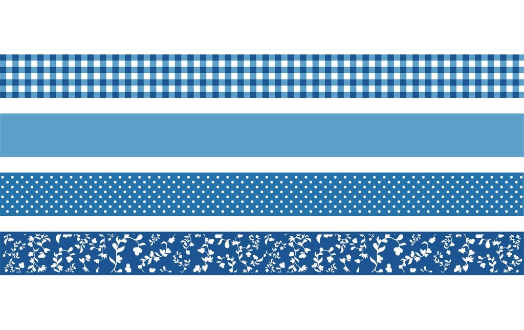 Heyda Ruban Washi Colour Code Azur Bleu