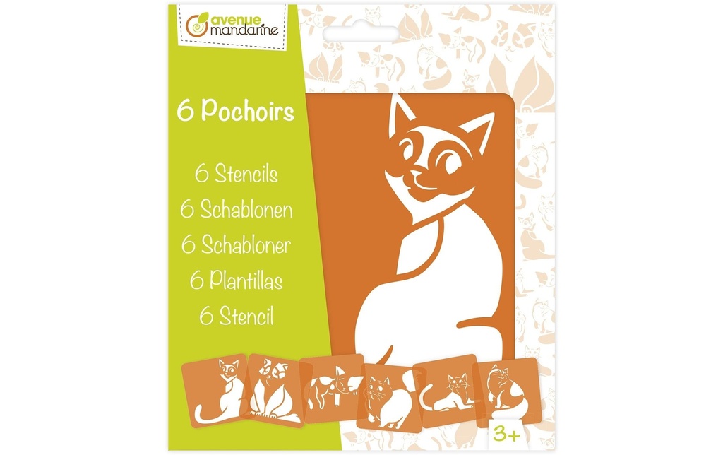 Avenue Mandarine Gabarit 15 x 15 cm, chats