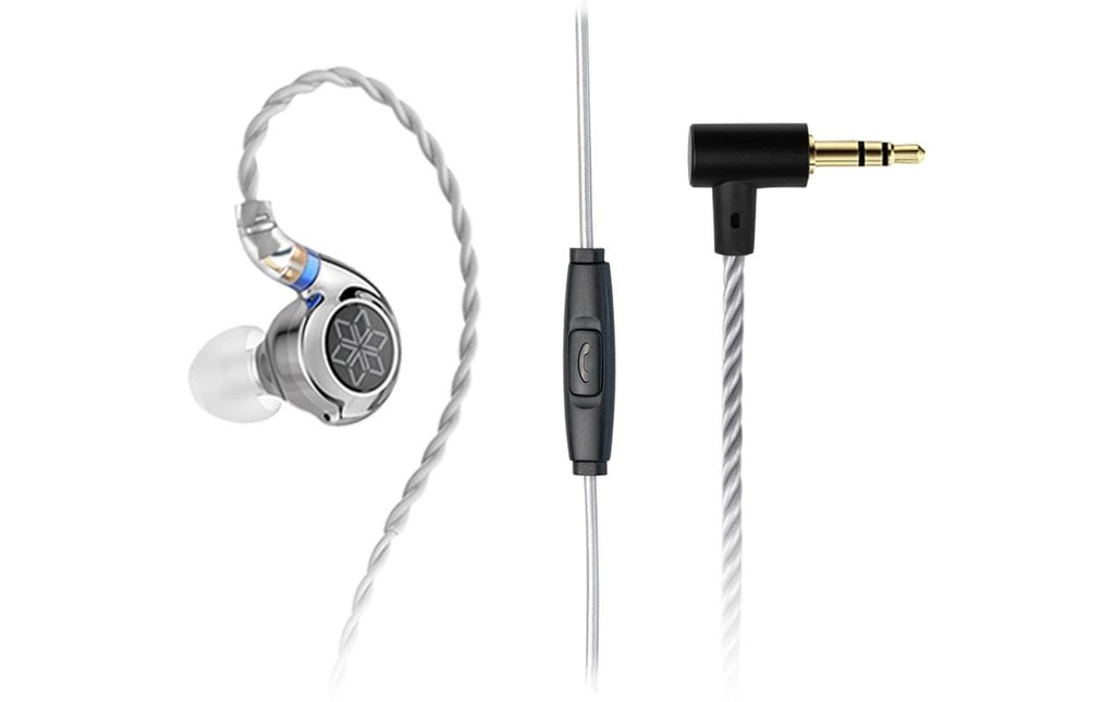 FiiO FiiO FD11 MIC Ecouteurs intra-auriculaires avec microphone Noir; Argenté