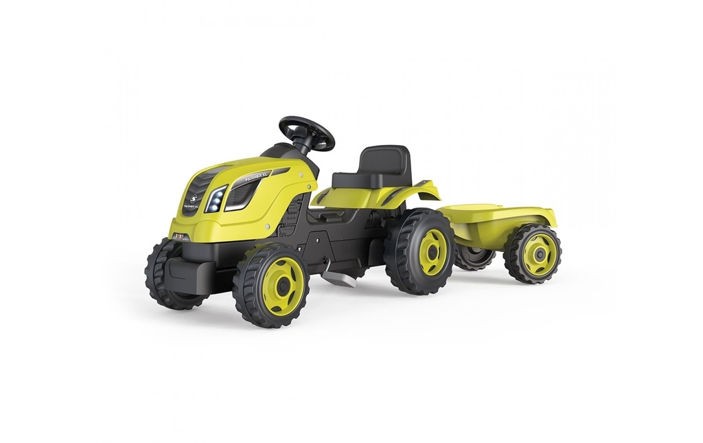 Smoby Tracteur Farmer XL avec remorque Vert