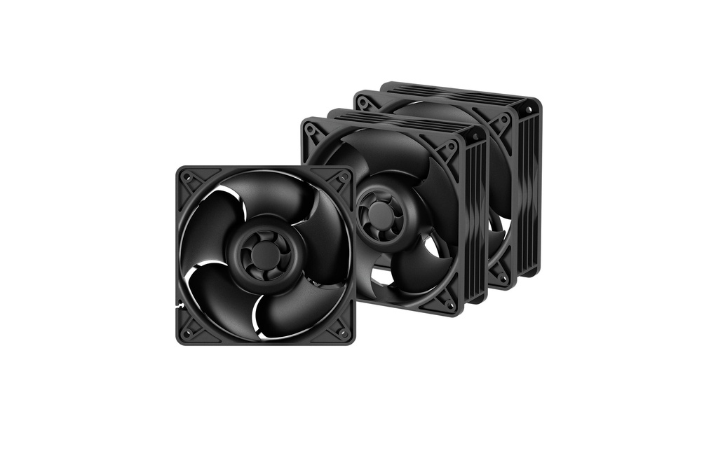 Arctic Cooling Ventilateur PC S12038-8K, 120 mm, 8000 RPM, noir, 3 pièces