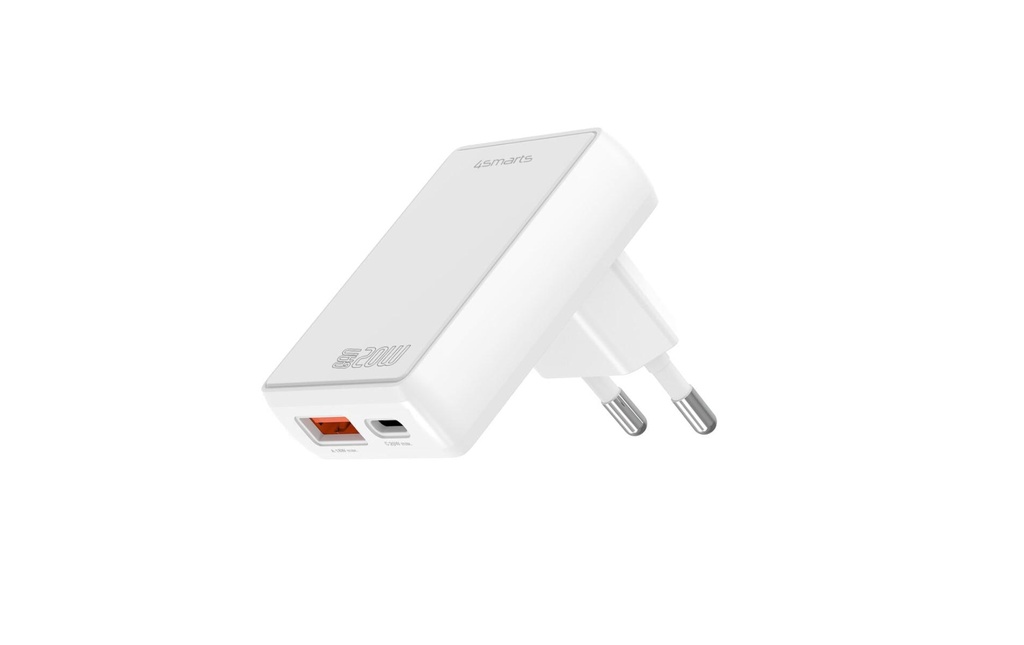 4smarts Chargeur mural USB FlatPlug Duos Blanc