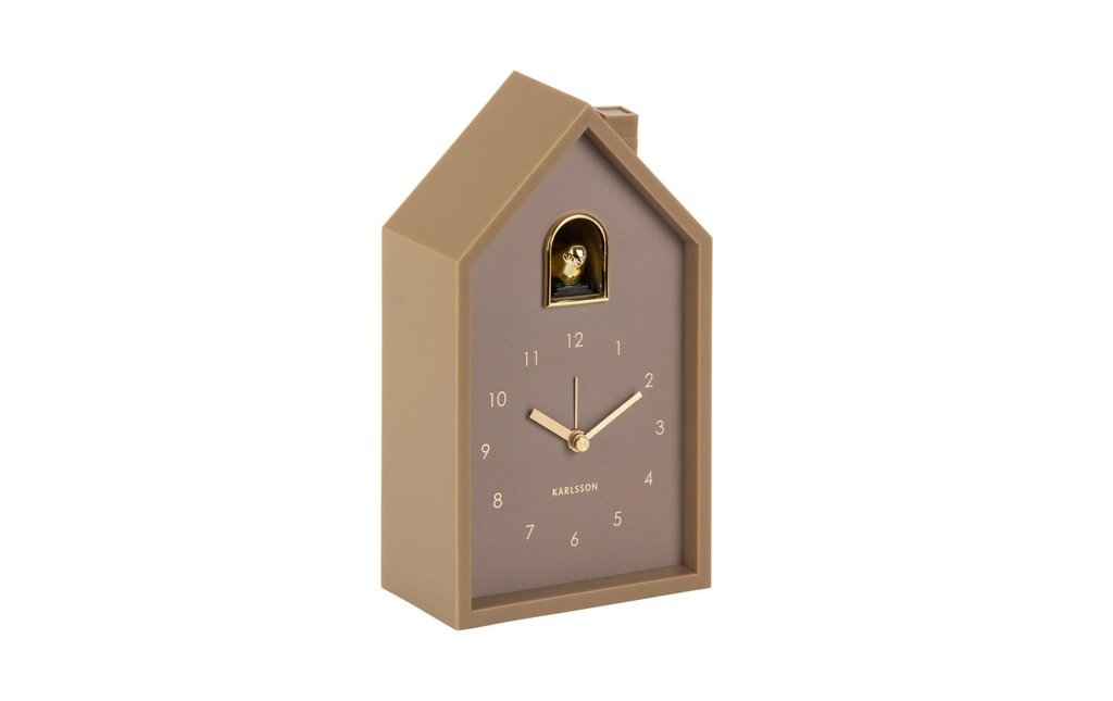 KARLSSON Réveil Modern Cuckoo Oro Mocha Brown
