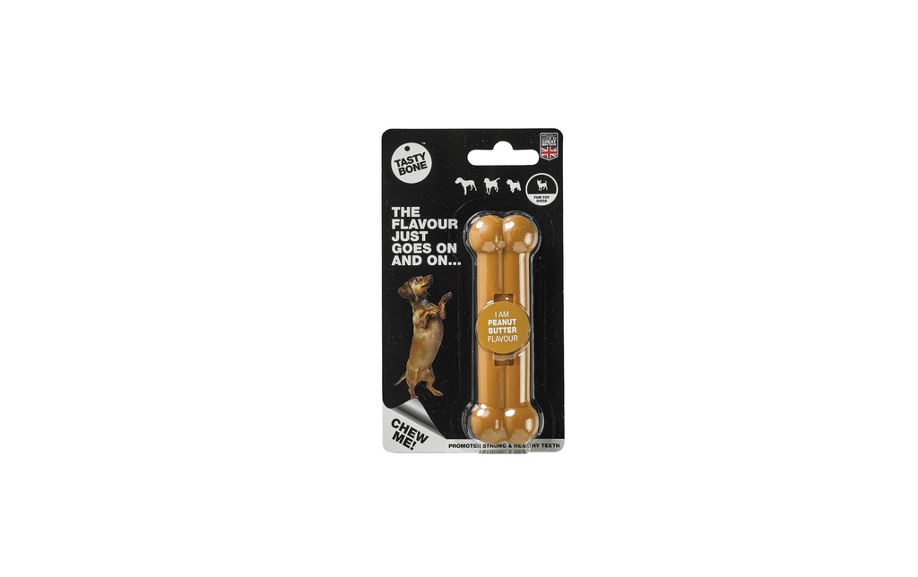 Tasty Bone Jouets en forme d'os au goût de cacahuète, Puppy