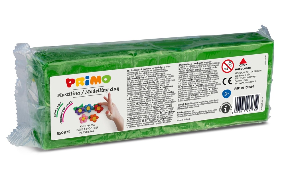 PRIMO Bloc pâte à modeler 550g vert (550 pces)