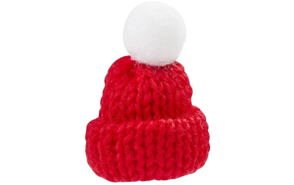 HobbyFun Mini ustensiles Bonnet tricoté 2 pièces, rouge