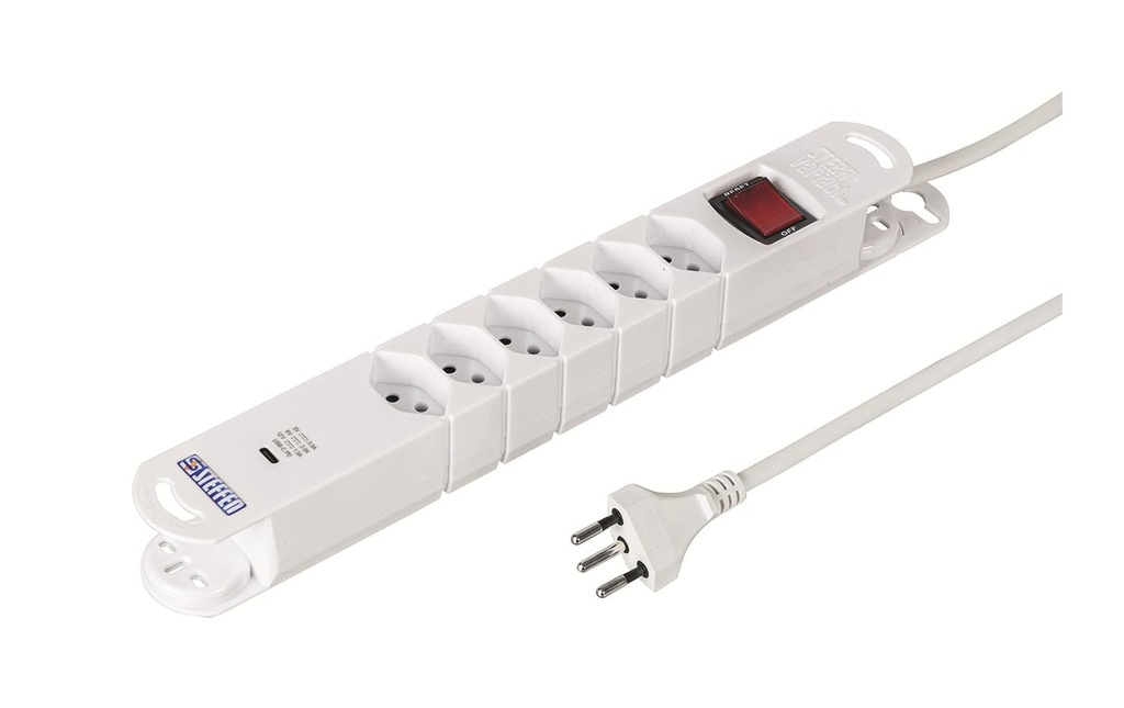 STEFFEN Bloc multiprises VARIABL 6x T13, USB-C avec interrupteur