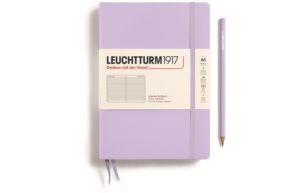 Leuchtturm Bloc-notes Medium A5, À lignes, Violet