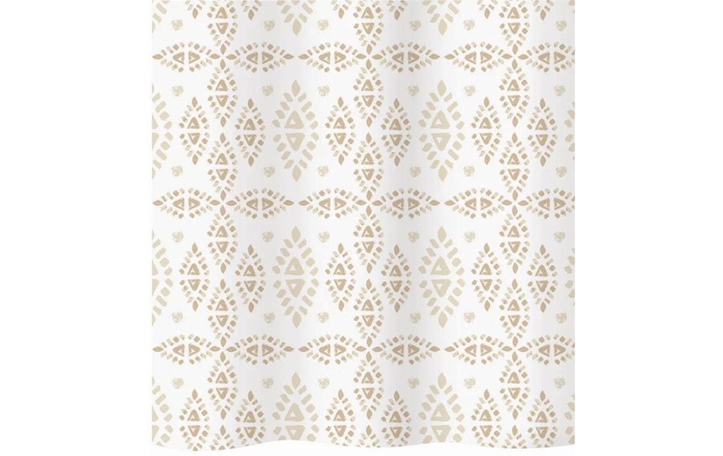diaqua® Rideau de douche Pueblo 120 x 200 cm, Blanc