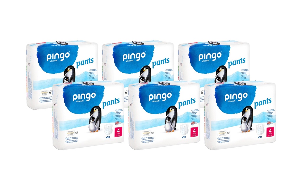 Pingo Couches Taille des pantalons 4 Boîte d'un mois