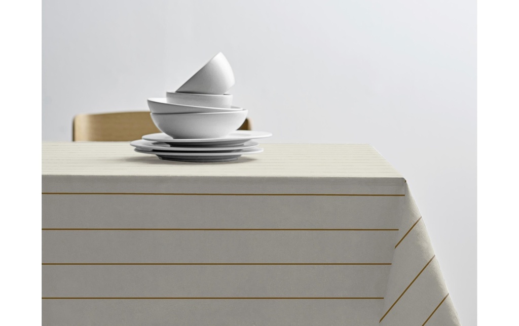 Södahl Nappe Line 140 cm x 320 cm, Doré/Crème