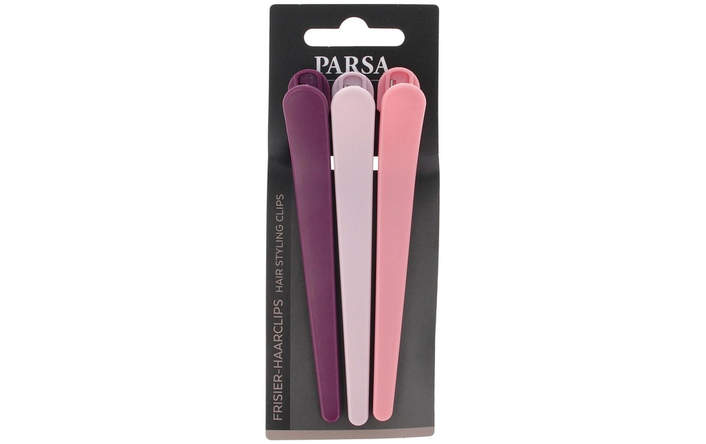 Parsa Beauty Clips à cheveux à coiffer Lilas/rose/rose 3 pièces