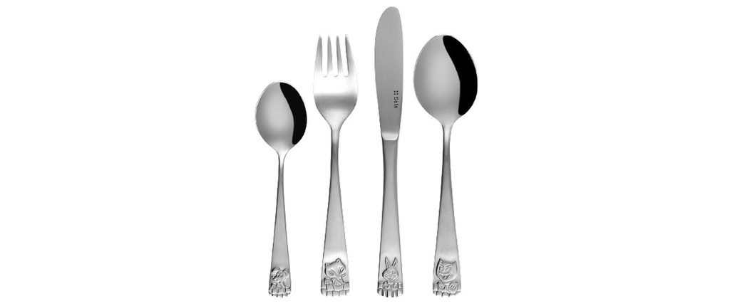 Sola Set de couverts pour enfants Lusol 755 Elite 4 pcs., argent