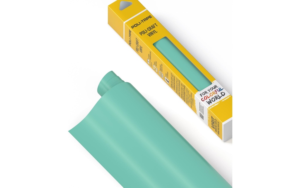 Poli-Tape Film de vinyle Permanent 30.5 x 183 cm, vert aqua mat