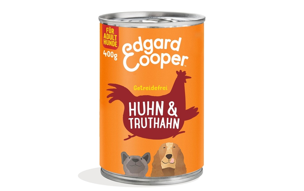 Edgard & Cooper Alimentation humide Adult poulet + dinde, 6 x 400 g