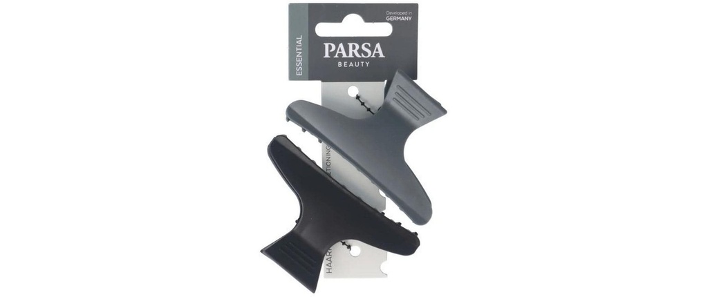 Parsa Beauty Pinces à cheveux, noir/gris Noir/gris 2 pièces