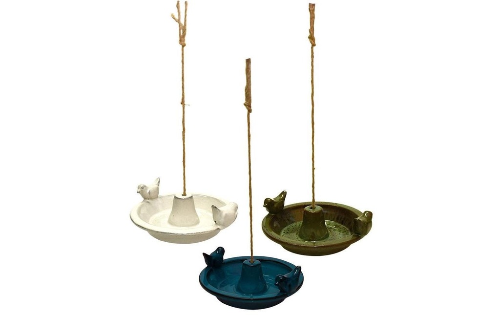 Esschert Design Abreuvoir pour oiseaux ronde, assorti