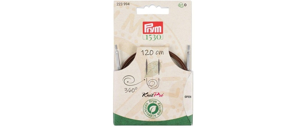 Prym 1530 Natural Corde synthétique et accessoires 360° rotatif, 120 cm