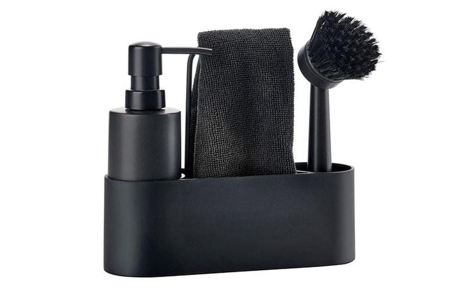 Zone Denmark Rangement évier Lot de 4, Noir