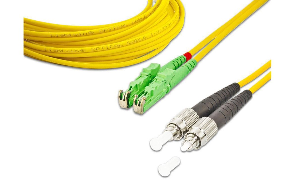 Lightwin Câble patch à fibre optique Singlemode E2000/APC – FC, OS2, Duplex, 3 m
