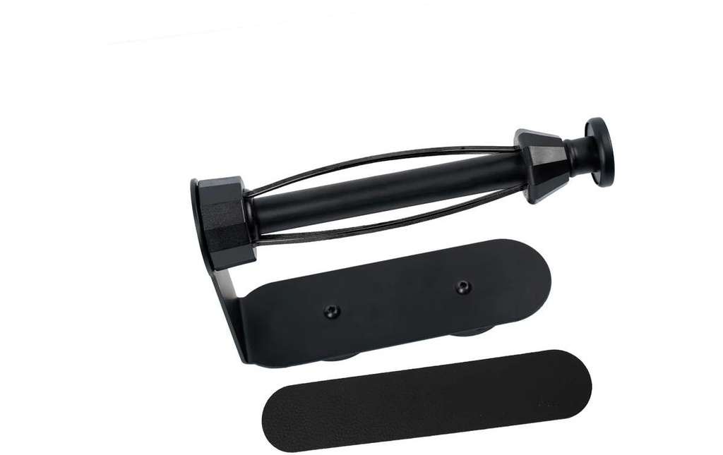 Silwy Support magnétique de papier toilette avec barre métallique Noir