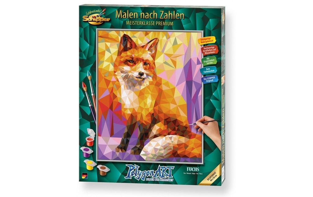 Schipper Peinture avec chiffres Polygon Art Renard