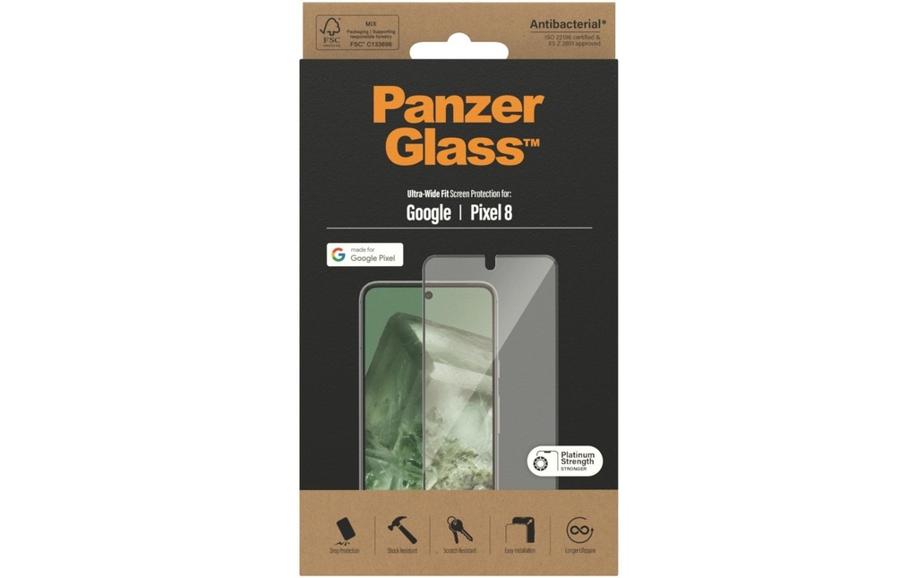Panzerglass Protection d’écran Ultra Wide Fit Pixel 8