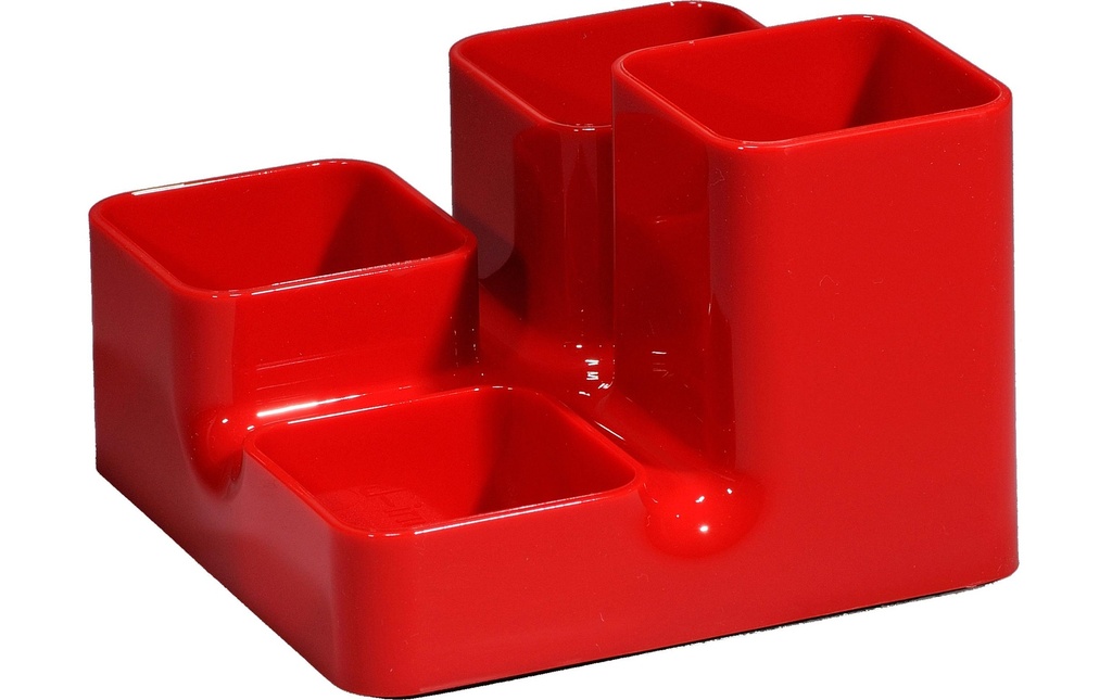 Arlac Pot à crayons Uni Rouge