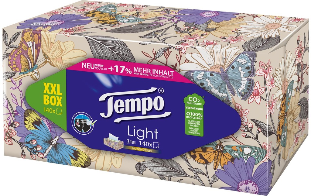 Tempo Boîtes à mouchoirs Tempo Everyday Léger & Doux 140 pièces