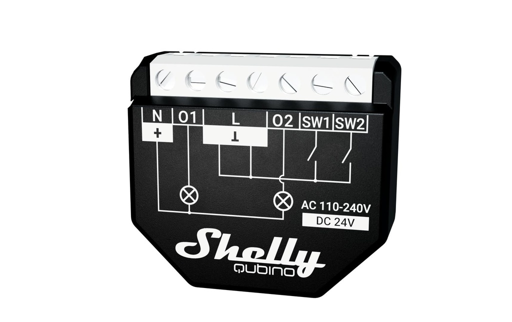 Shelly Actionneur de commutation radio avec mesure de la puissance Qubino WAVE 2PM