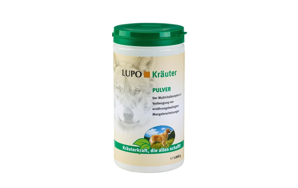 Luposan Supplément alimentaire pour chiens Poudre d'herbes, 1000 g