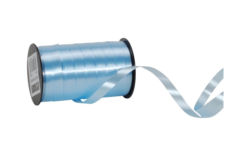 Spyk Ruban cadeau Poly Lisse 7 mm x 20 m, Bleu clair