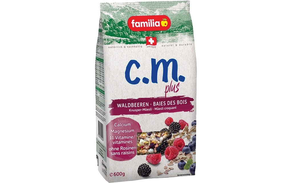familia Muesli croustillant aux baies des bois 600 g