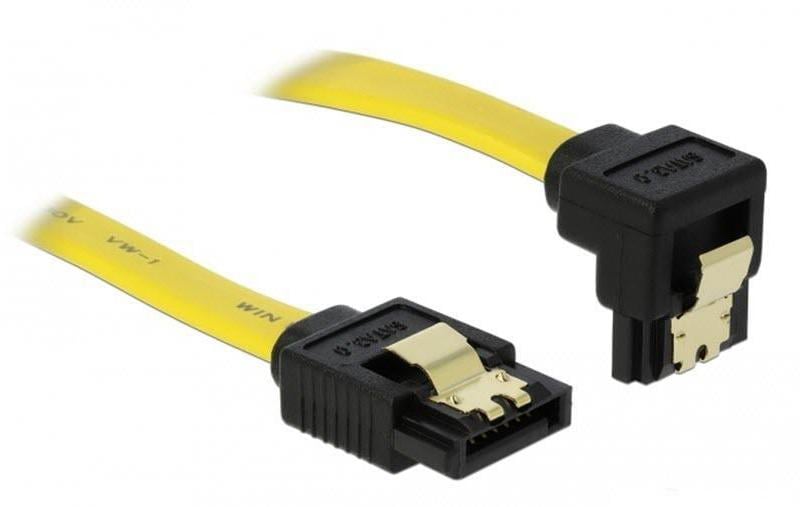Delock Câble SATA2 jaune, coudé, 50 cm