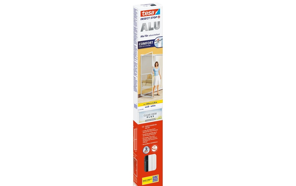 tesa Moustiquaire Portes Insect Stop ALU Comfort, 1 x 2.2 m