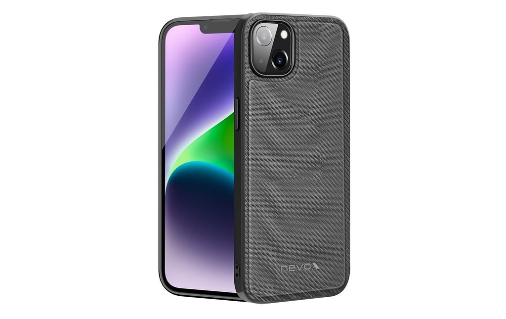 Nevox Coque arrière StyleShell Nylo iPhone 15 Plus Noir