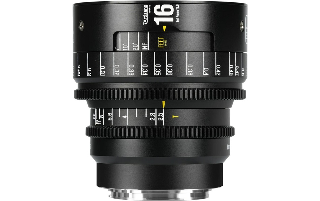 7Artisans Longueur focale fixe 16mm T/2.5 INFINTE Noir – Canon EF