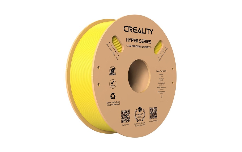 Creality Filament PLA Hyper, Jaune, 1.75 mm, 1 kg