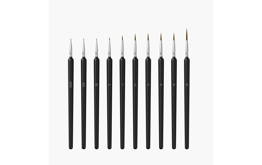 LOKLIK Set de pinceaux 10 pièces (0-6)