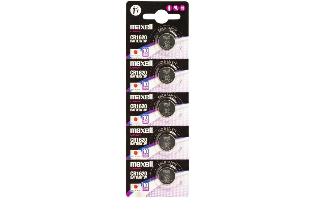 Maxell Europe LTD. Pile bouton CR1620 , 5 Pièce/s