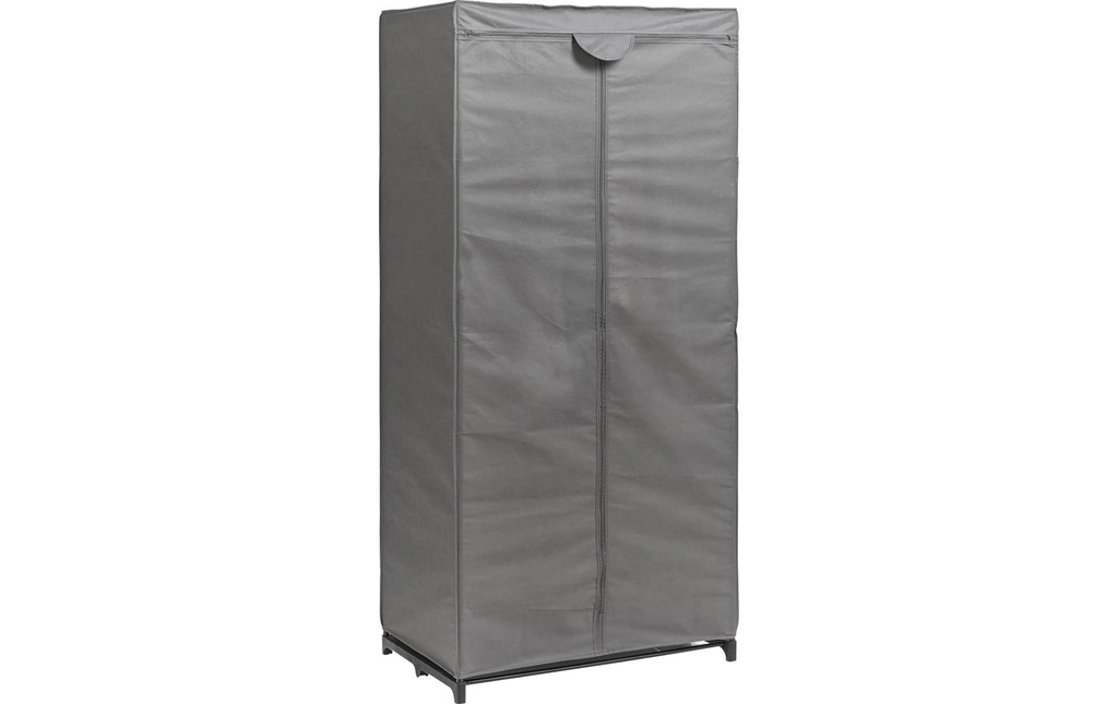 Zeller Present Armoire à vêtements Non-tissé / métal, 75 x 50 x 160 cm, Gris
