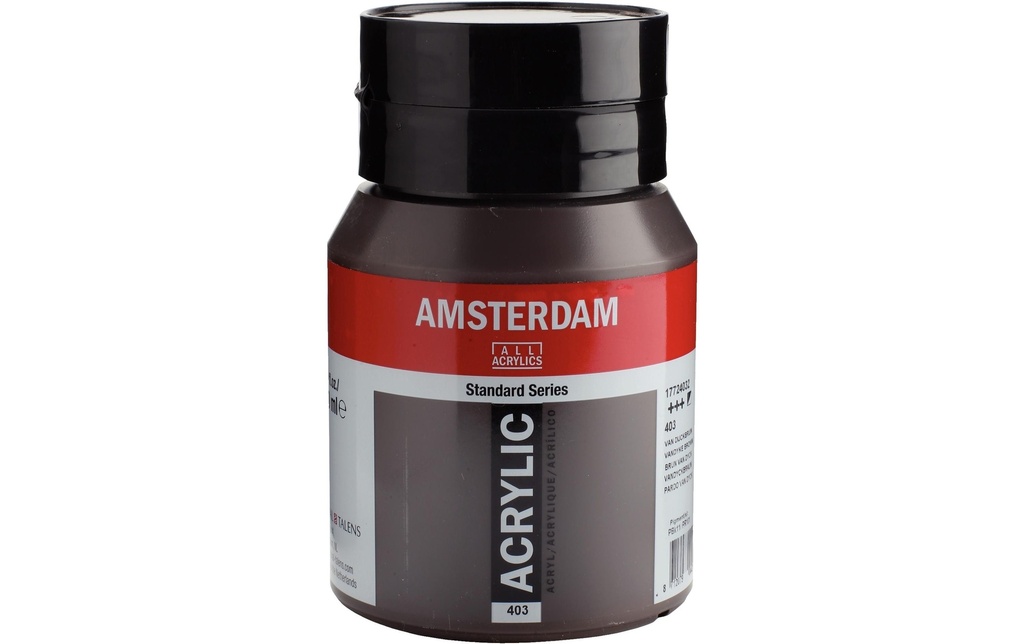 Amsterdam Peinture acrylique Standard 403 Marron semi-opaque, 500 ml
