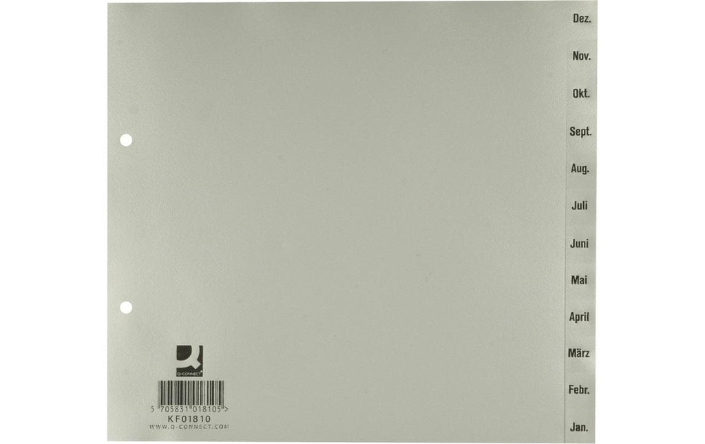 Q-CONNECT Répert. plast. 23x21cm Dez-Jan